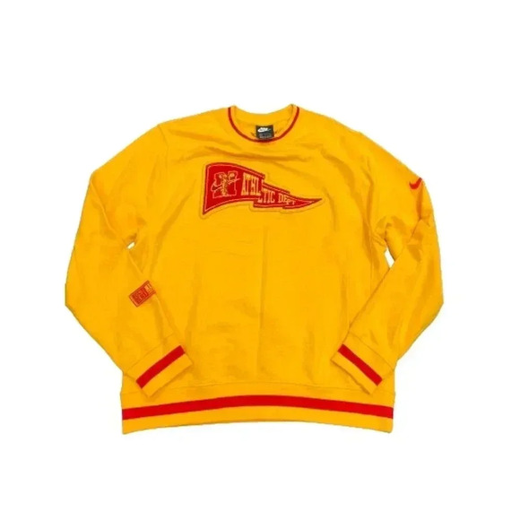 Nike Men Yellow Class of 72 Crewneck Pennant Banner Activewear Sweatshir… - Picture 4 of 11